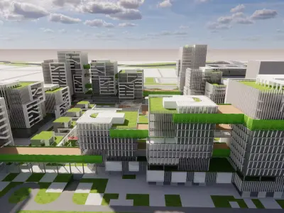 Modern City Block -A8 3D model