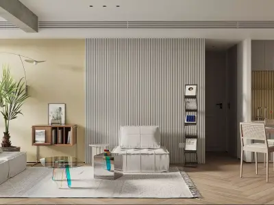 Warm and cozy indoor scene 3D model
