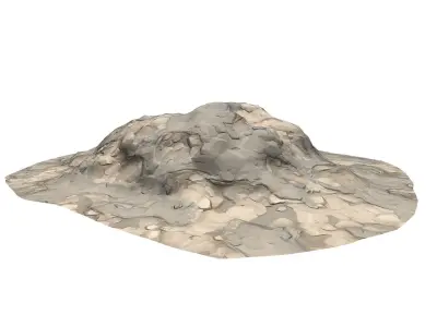 Stone pile Low-poly 3D model