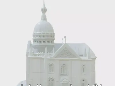 Sacre Coeur Basilica Detailed 3D Model Low-poly 3D model