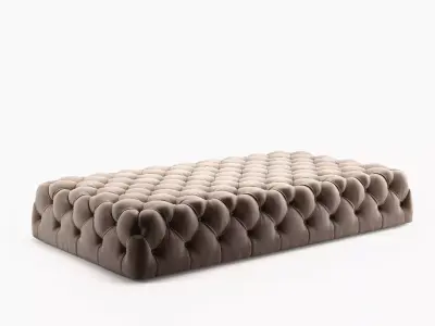 Rollking Collection tufted ottoman 3D model