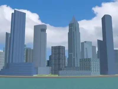 Camellia City Free low-poly 3D model