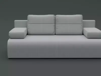 Modern living Room Sofa Low-poly 3D model