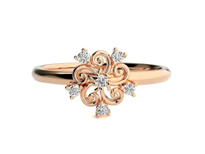 Women ring 3D print model 72