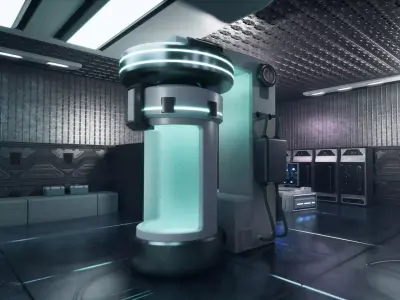 Sci-fi Capsule  Low-poly 3D model