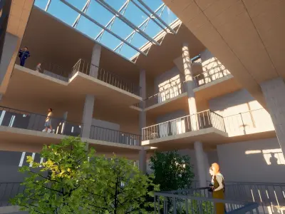 Museum Building Revit Project 3D model