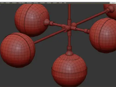 BRIO CHANDELIER Low-poly 3D model