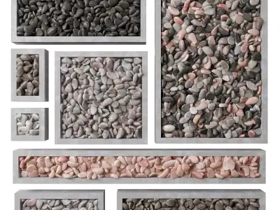 Pebble low n2 frame fundament 3D model