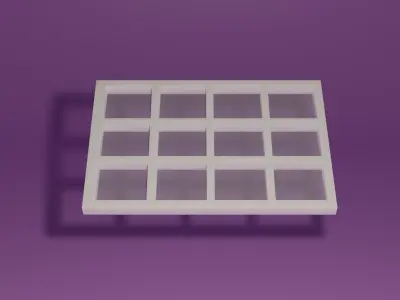 Window shelf Low-poly 3D model