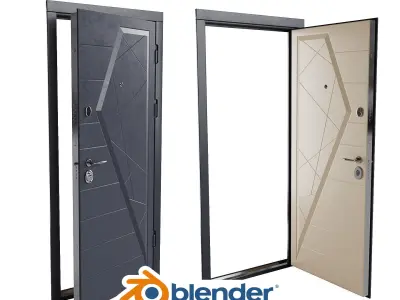 Door Steel Art Iceberg 3D model
