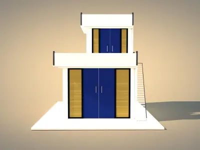 Modern Villa Low-poly 3D model