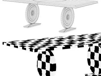 HEMINGWAY DINING TABLE by bakerfurniture 3D model