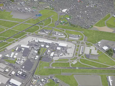 Paris - Orly Airport - ORY Low-poly 3D model