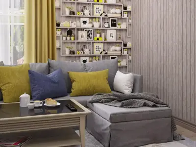 Modern Scandi Bookshelf Texture