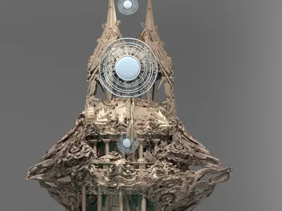 Venetian Sun ray tower  3D model