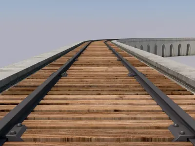 Train Bridge 3D model