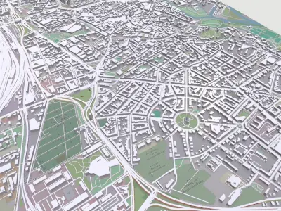 Cityscape Halle Germany 3D model