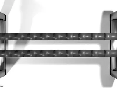 Exercise Storage Dumbbell Rack 3D model