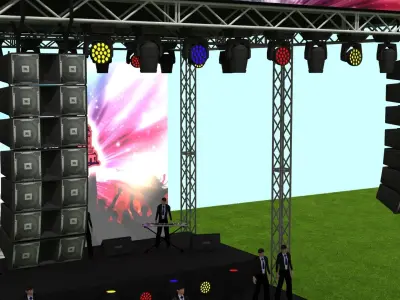 Outdoor Concert Stage 005 3D model