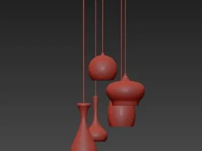 Hanglamp Drops  Wonen  Lighting 3D model