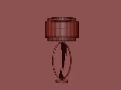 table lamp Low-poly 3D model 9