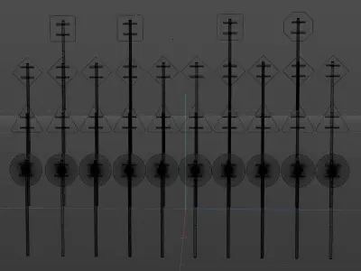 Traffic Signs 3D model