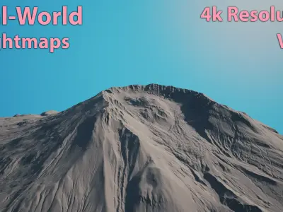 168 Real -  World PNG Heightmaps - USA and UK Low-poly 3D model