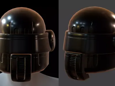 Gas mask helmet 3d model scifi Low-poly  Low-poly 3D model 399