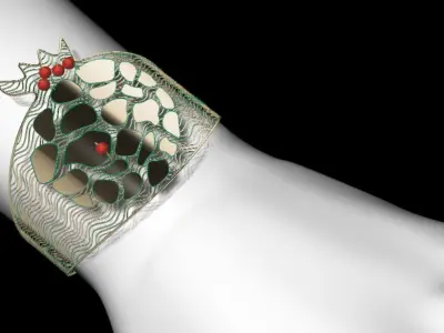 Fusion Pomegranate design bangle   Free 3D print model