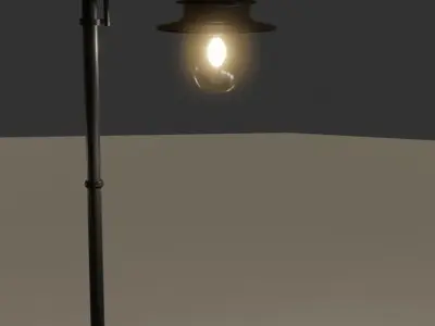 Classical Street Lamp Free low-poly 3D model