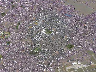 Bhubaneswar - City 3D Model Low-poly 3D model