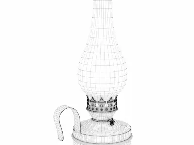 kerosene lamp 3D model 3