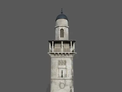 minaret Al Selsela  Chain Gate Minaret Low-poly 3D model