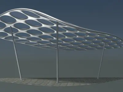 Parametric pavilion model 2348 3D model