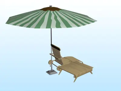 OUTDOOR FURNITURE 33 Low-poly 3D model