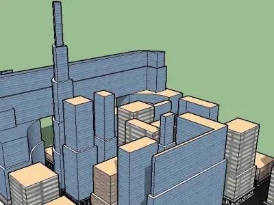 CITY  City Map  Cityscape   Skyscrapers  Urban  Low Budget City  3D model