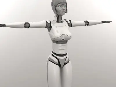 2ndGen female robot 3D model