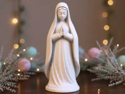 Virgin Mary Praying  Christmas Nativity Madonna Figure 3D print model