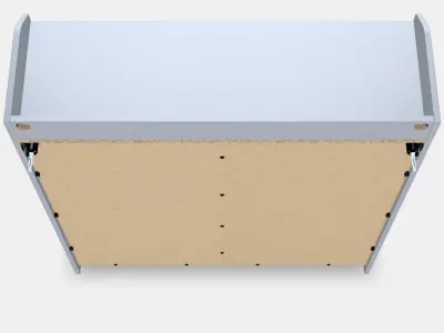 HAUGA Glass-door cabinet 3D model