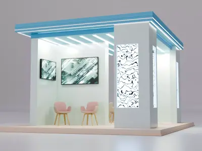 Exhibition Stall or Booth Design for advertisement 3d model 3D model