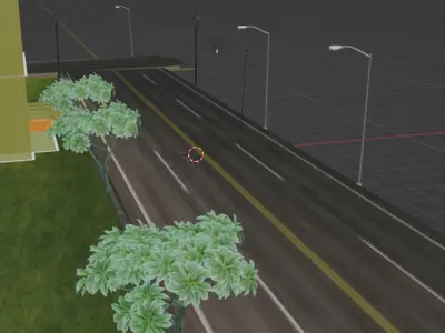 road with so on thing 3D model