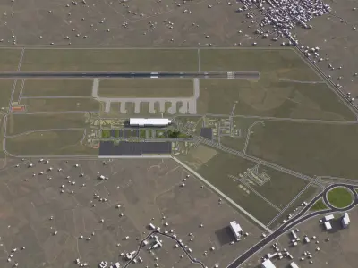 Urmia - 3D Airport Model Low-poly 3D model