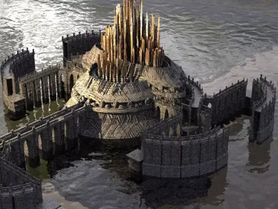 Aqueduct of the future Kit bash 3D model