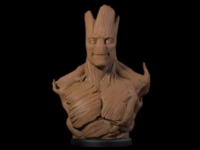 Groot bust 3D print model