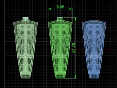3 ring model vintage and unisex  3D print model