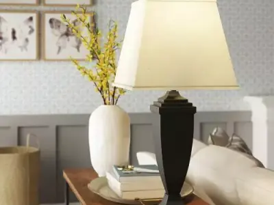 Pershore Dark Bronze Table Lamp Light Set 3D model