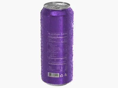  Standard Soda Can With Droplets 500ml V2 