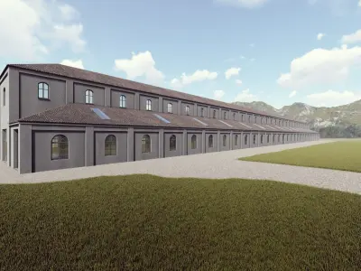 Detailed Building  Exterior 3Dsmax - Revit Low-poly 3D model