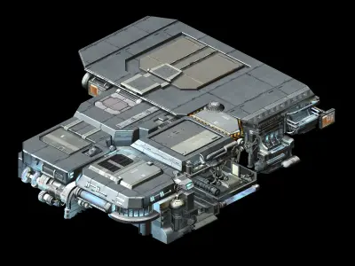 Spacecraft - Ground Platform 03 3D model