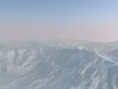 Glacier sheet of paper 3D model